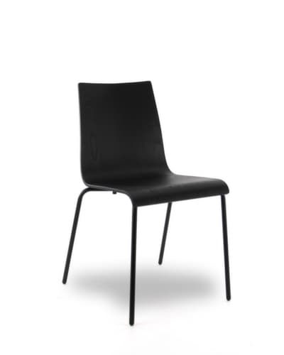houten kuipstoel SIT-ON BB-3 met 4-voetonderstel, zwart