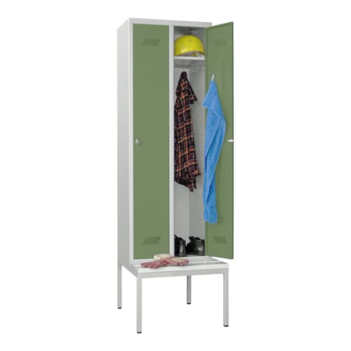 PAVOY Locker Basis met bank + 2 vakken, vakbreedte 300 mm