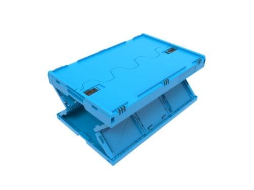 Walther Faltsysteme Vouwkrat, blauw, inhoud 66 l, klapdeksel