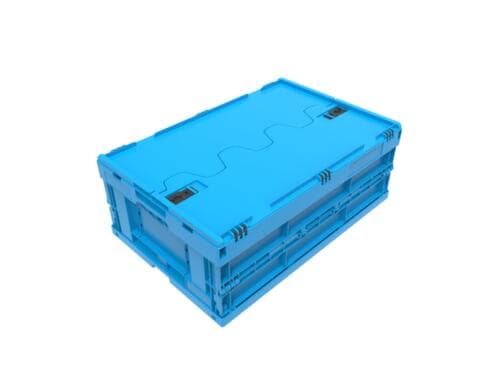 Walther Faltsysteme Vouwkrat, blauw, inhoud 44 l, klapdeksel