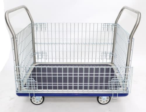 UDOBÄR draadgaaswagen met vier wanden met antislip laadvlak, draagvermogen 500 kg