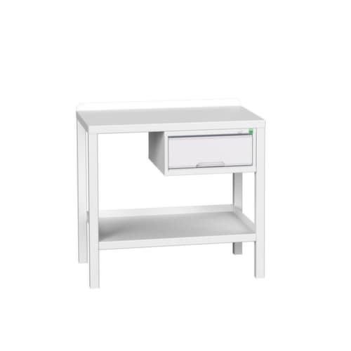 bott Werkbank verso, 1 lade, 1 legbord, RAL7035 lichtgrijs/RAL7035 lichtgrijs