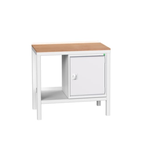 bott Werkbank verso, 1 kast, 1 legbord, RAL7035 lichtgrijs/RAL7035 lichtgrijs