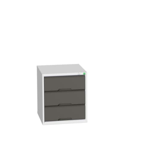 bott Ladekast verso, 3 lade(n), RAL7035 lichtgrijs/RAL7016 antracietgrijs