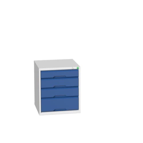 bott Ladekast verso, 4 lade(n), RAL7035 lichtgrijs/RAL5010 gentiaanblauw