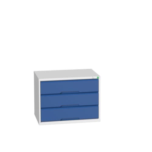 bott Ladekast verso, 3 lade(n), RAL7035 lichtgrijs/RAL5010 gentiaanblauw