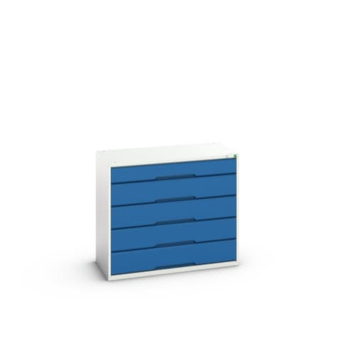 bott Ladekast verso, 5 lade(n), RAL7035 lichtgrijs/RAL5010 gentiaanblauw