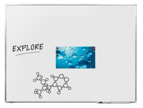 Legamaster Geëmailleerd whiteboard PREMIUM PLUS in wit, hoogte x breedte 900 x 1200 mm