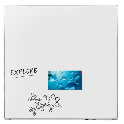Legamaster Geëmailleerd whiteboard PREMIUM PLUS in wit, hoogte x breedte 1200 x 1200 mm