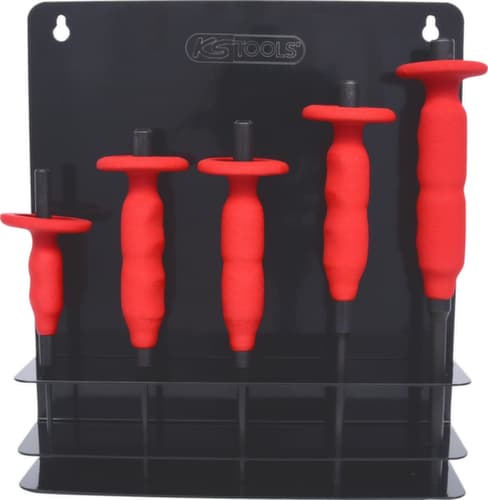 Pin punch set met beschermende handgreep
