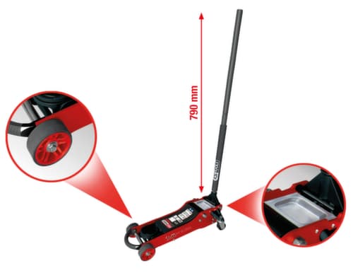 SlimPOWER Hydraulische Aluminium Krik 2 t