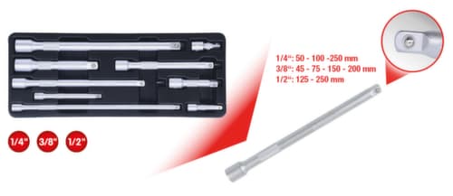 1/4"+3/8"+1/2" verlengset