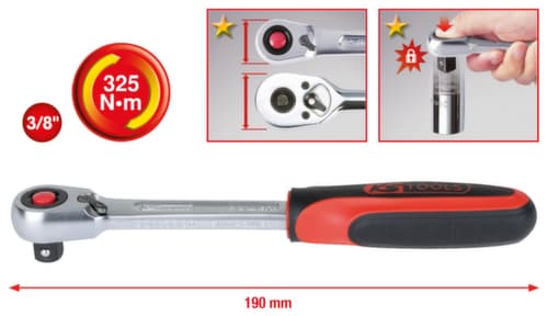 3/8" SlimPOWER omkeerbare ratel