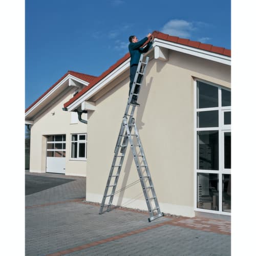 ZARGES Multifunctionele telescoopladder Skymaster DX, 3 x 12 driehoekige sporten