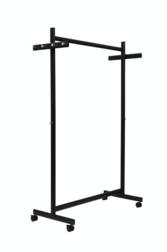 garderoberek MAULsamba met 2 extra hakenlijsten, met 8/2 haken, RAL9004 signaalzwart