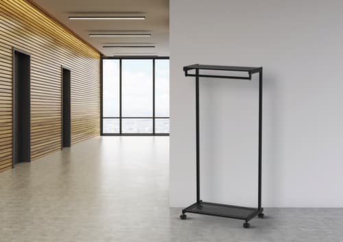 compact garderoberek MAULbolero verrijdbaar, RAL9004 signaalzwart