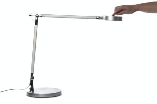 MAUL LED-bureaulamp MAULgrace colour vario met instelbare kleurtemperatuur, licht daglicht- tot warmwit, zilverkleurig