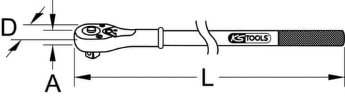3/4" omkeerbare ratel
