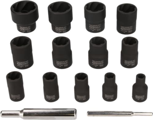 1/4"+1/2" Spiraalprofiel dopsleutelset
