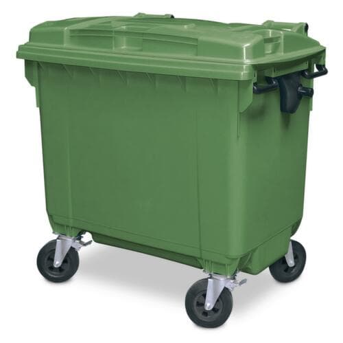 Grote afvalcontainer met scharnierdeksel