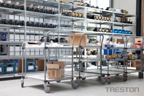 Treston Etagewagen 1000x430 mm, draagvermogen 300 kg, 4 etages