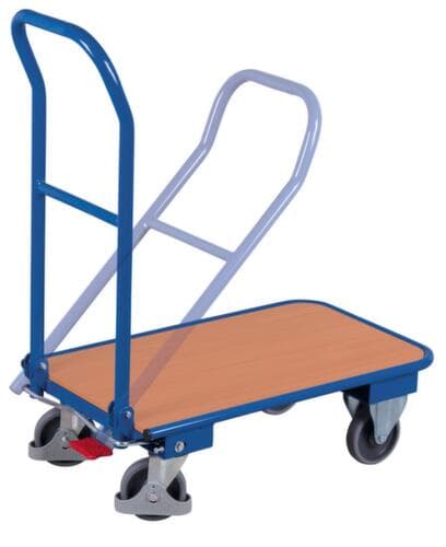 VARIOfit Duwbeugelwagen met inklapbare beugel met houten platform