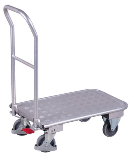 VARIOfit Duwbeugelwagen met inklapbare beugel met houten platform