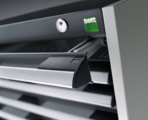 bott Ladekast cubio oppervlak 800 x 750 mm, 8 lade(n), RAL7035 lichtgrijs/RAL7035 lichtgrijs