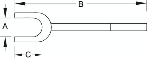 1.70/2 Scheidings- en bevestigingsvork 23 mm