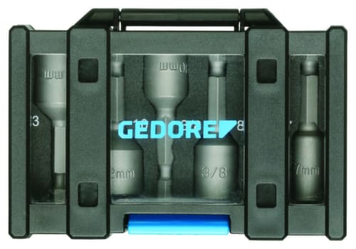 GEDORE 666-006 Bitsendoos dopsleutel machinebevestiging 6 stuks