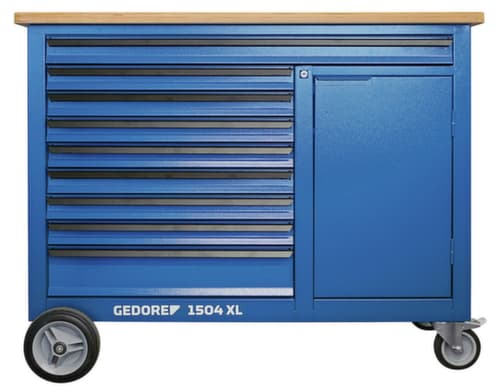 1504 XL 1710 Werkbank met rollen 1,25 m breed