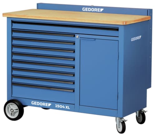 1504 XL 1710 Werkbank met rollen 1,25 m breed