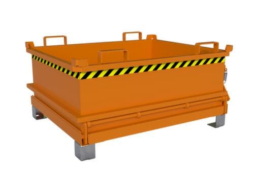 Bauer Mini-bodemklepcontainer MSB 400 in RAL2000 geeloranje