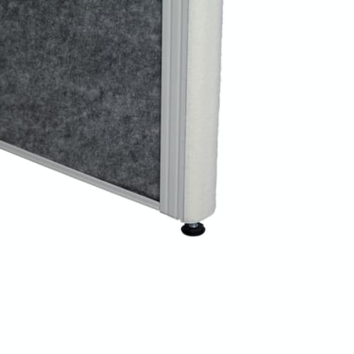 MAUL Bord voor scheidingswand MAULconnecto, hoogte x breedte 1800 x 1000 mm, wand lichtgrijs/donkergrijs