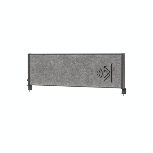MAUL Tafelscheidingswand MAULconnecto Uplight, hoogte x breedte 515 x 1600 mm, wand donkergrijs