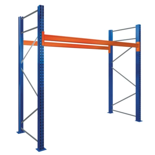 SCHULTE Palletstelling voor 6 pallets, 2700 mm breed, 2 opslagniveaus