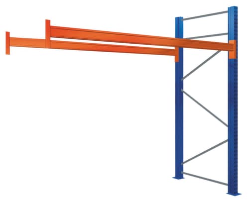 SCHULTE Palletstelling voor 6 pallets, 2700 mm breed, 2 opslagniveaus