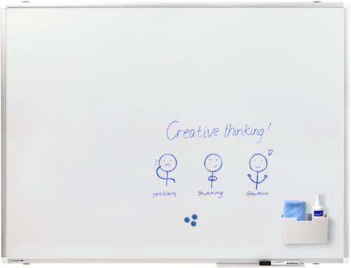 Legamaster Geëmailleerd whiteboard PREMIUM PLUS in wit, hoogte x breedte 900 x 1200 mm