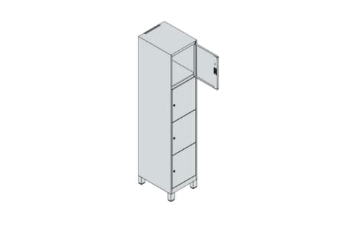 C+P Lockersysteem Classic Plus, 4 vakken