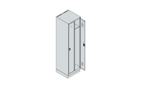 C+P locker Classic Plus met 2 vakken, vakbreedte 250 mm