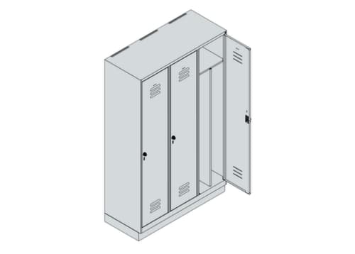 C+P Locker Classic Plus voor scheiding van kleding, vakbreedte 400 mm
