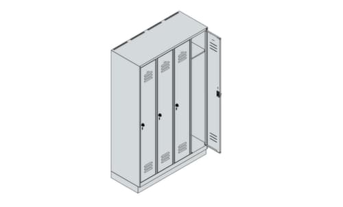 C+P locker Classic Plus met 4 vakken, vakbreedte 300 mm