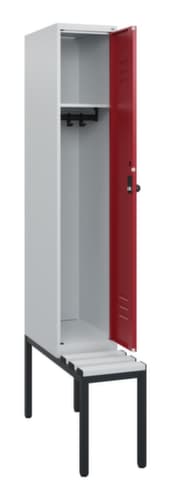 C+P locker Classic Plus met bank, vakbreedte 300 mm