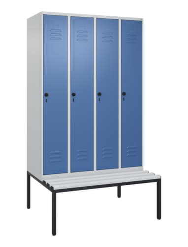 C+P locker Classic Plus met bank, vakbreedte 300 mm