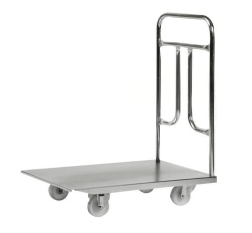 Kongamek Duwbeugelwagen met stalen laadvlak, draagvermogen 300 kg, laadvlak lengte x breedte 805 x 510 mm