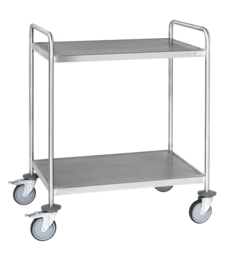 Kongamek RVS etagewagen, draagvermogen 200 kg, 2 etages