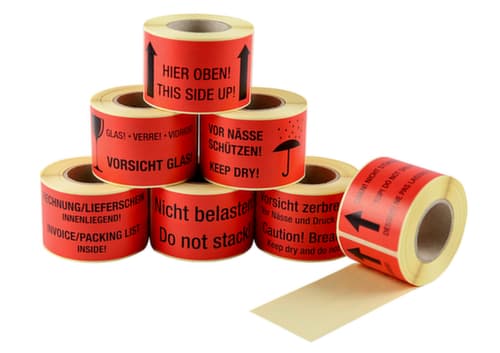 EICHNER Labels van papier/kunststof in rood