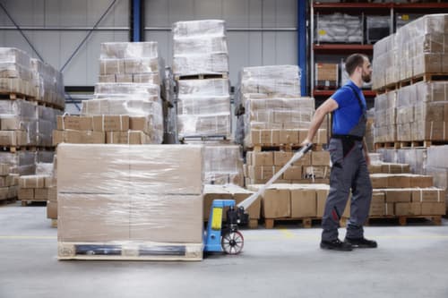 Hanselifter Pallethefwagen, 2500 kg draagvermogen, polyurethaan/polyurethaan