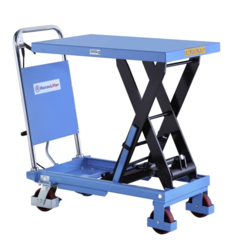 Hanselifter Schaarheftafel met handmatige hefaandrijving, 500 kg draagvermogen, 855x500 mm