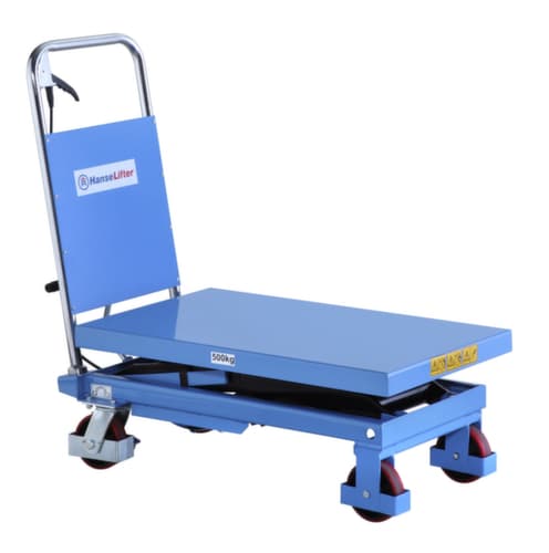 Hanselifter Schaarheftafel met handmatige hefaandrijving, 500 kg draagvermogen, 855x500 mm